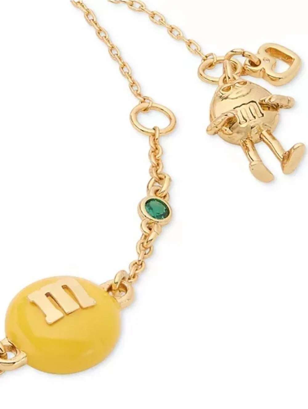 M&M X Kate Spade New York Gold-Tone Multicolor M&M Flex Bracelet